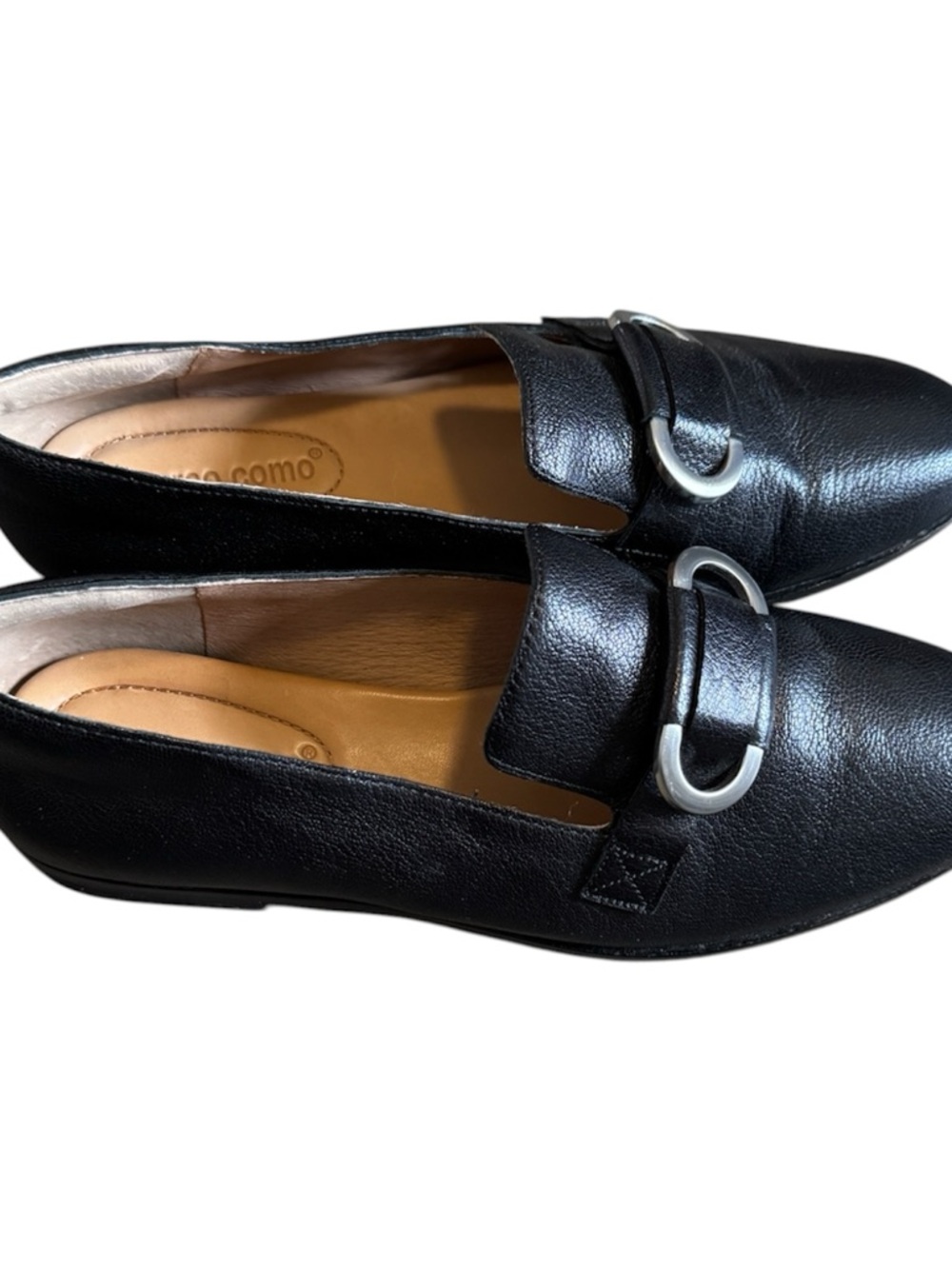 Corso Como Clarrah Black Leather Horsebit Loafers Size 6 Orig $120 - Picture 2 of 4